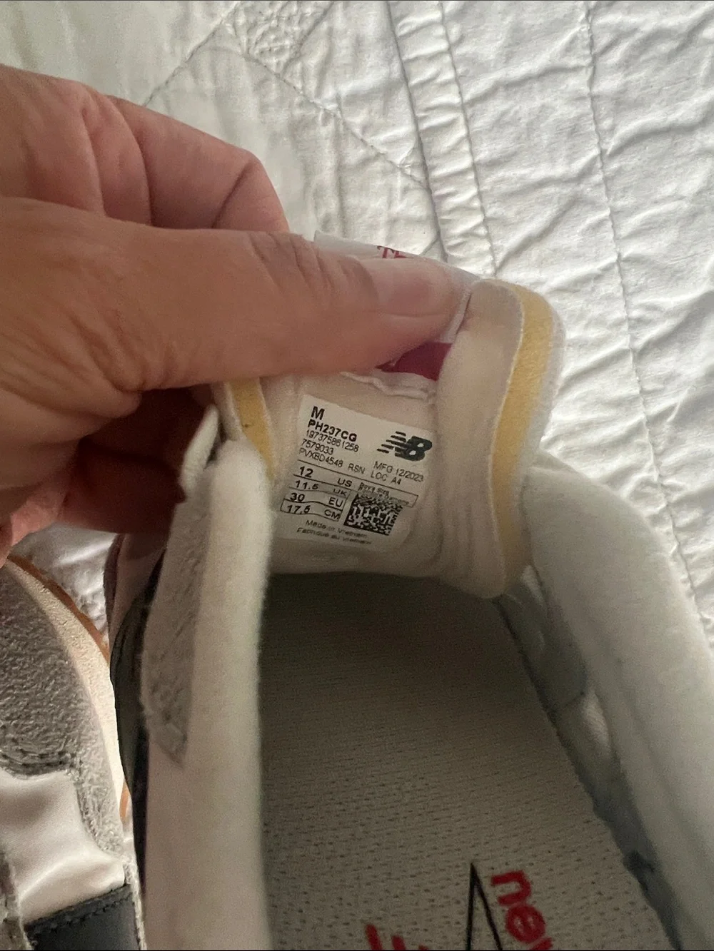 New Balance Kids White, Gray and Black Retro Runner Sneakers